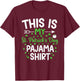 This is My St Patrick's Day Pajama Boys Girls Kids Shamrock T-Shirt - T-Shirt | Maroon