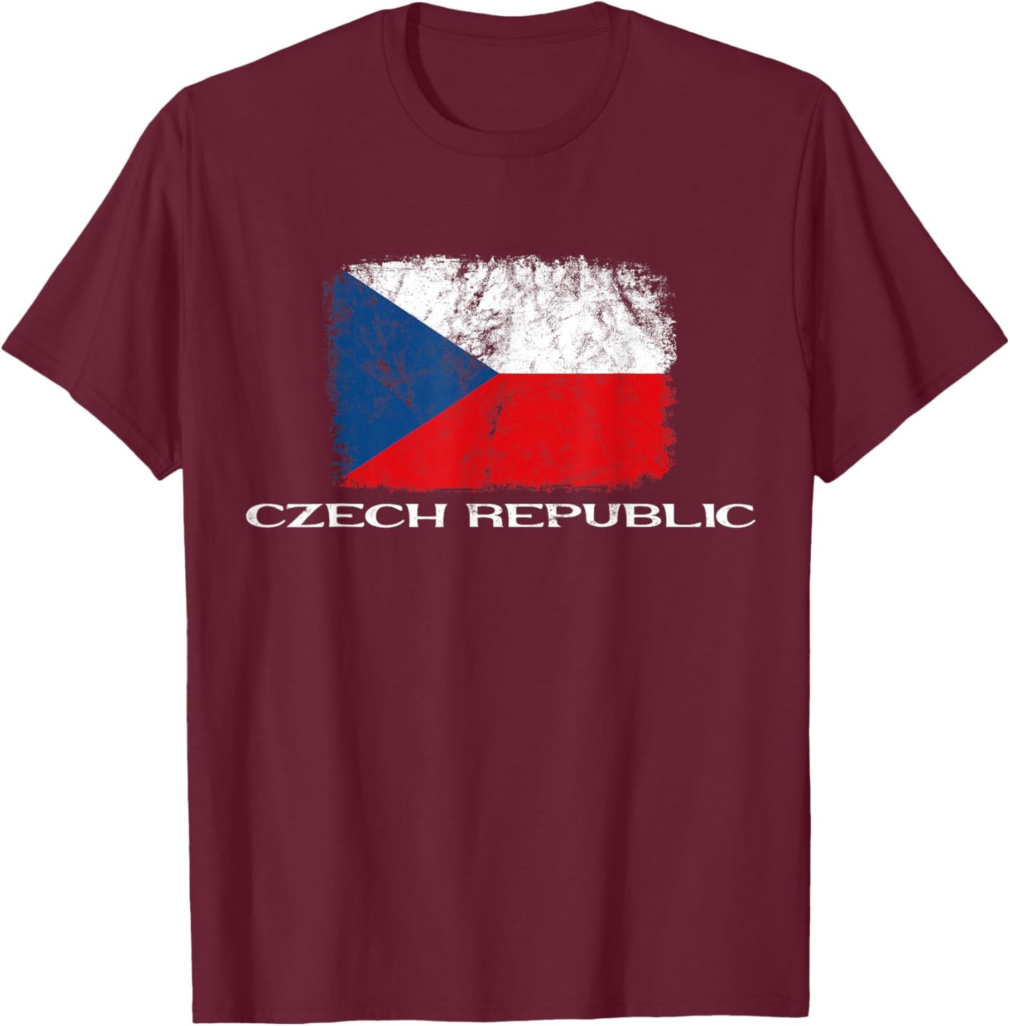 Czech Republic Flag, Czech Republic Travel, Czech Flag T-Shirt - T-Shirt | Maroon