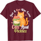 Just a Girl Who Loves Cats and Pickles. Funny Cats Pickles T-Shirt - T-Shirt | Maroon