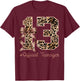 13th Birthday Girl Coquette Bow Leopard Official Preteen T-Shirt - T-Shirt | Maroon