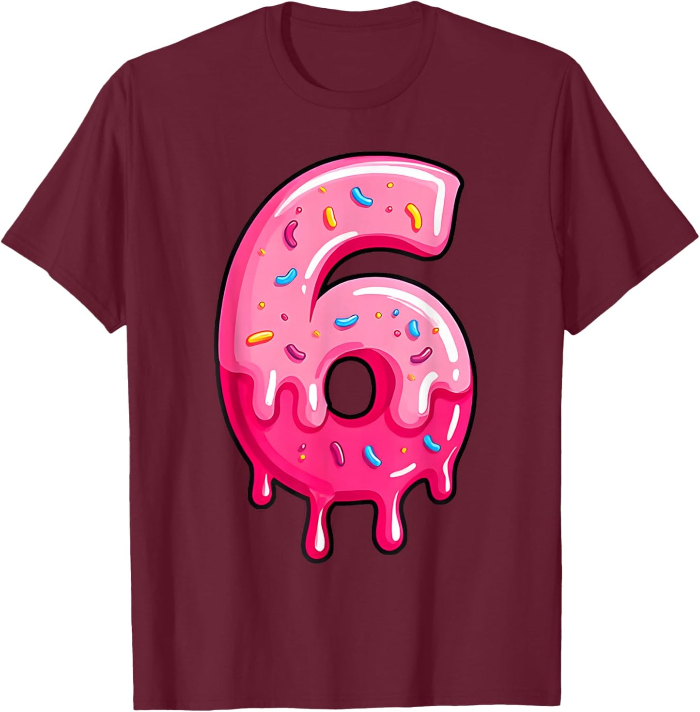 6 7 Couple Halloween Costume Ice Cream Drip Gen Alpha Slang T-Shirt - T-Shirt | Maroon
