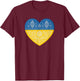 Ukrainian Heart Vyshyvanka T-Shirt - T-Shirt | Maroon
