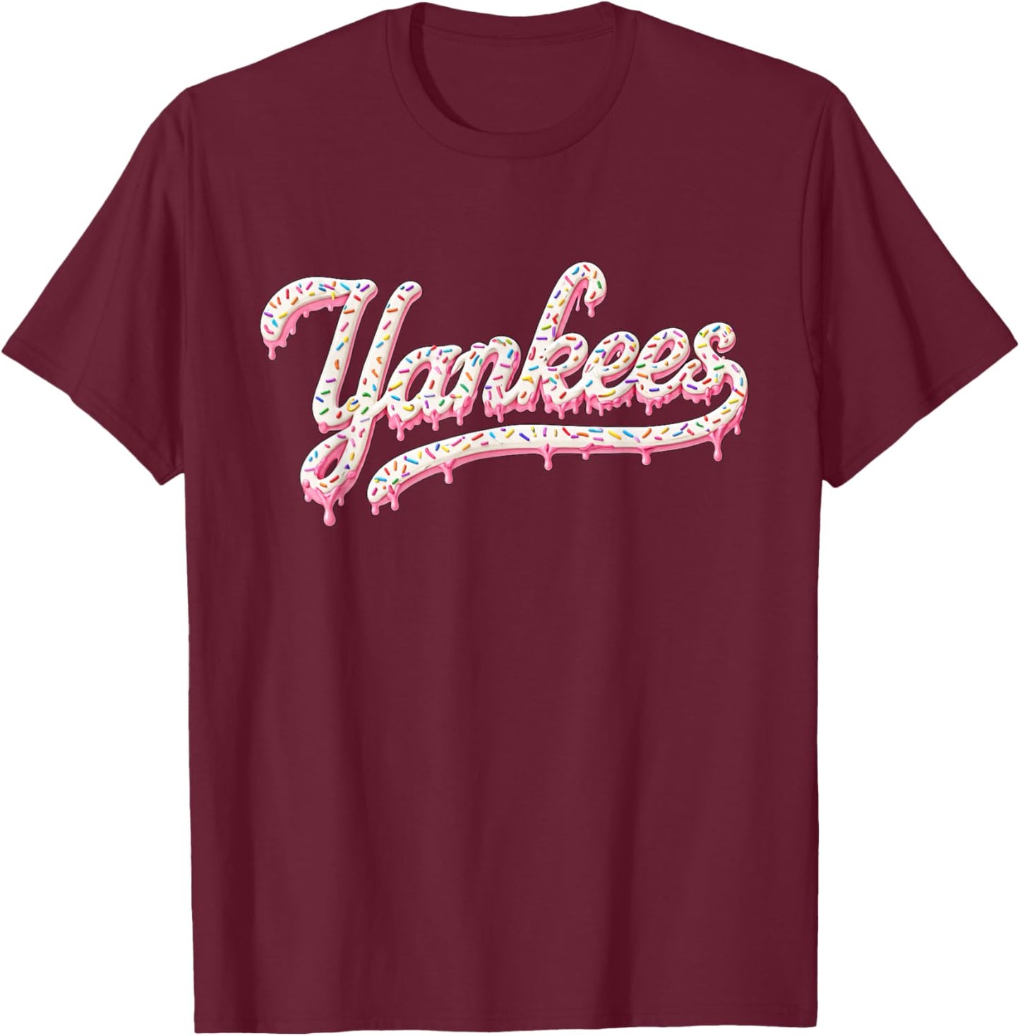 Yankees Ice Cream Drip Sport Lover Boys Kids T-Shirt - T-Shirt | Maroon