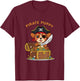 Pirate Puppy Dog with Treasure Chest Halloween T-Shirt - T-Shirt | Maroon