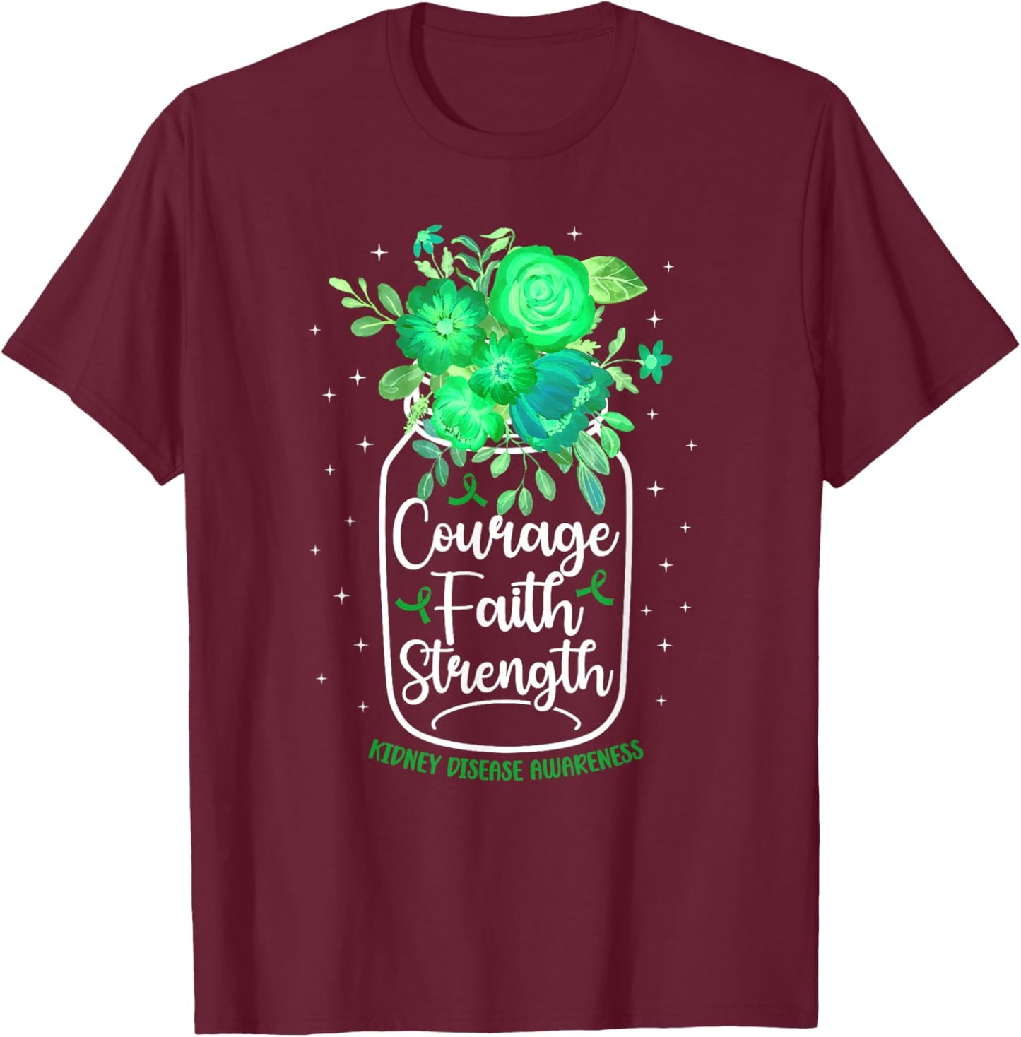 Kidney Disease Awareness Kidney Disease Survivor T-Shirt - T-Shirt | Maroon