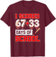 I Scored 67+33 100th Days of School Baseball Six Seven Meme T-Shirt - T-Shirt | Maroon