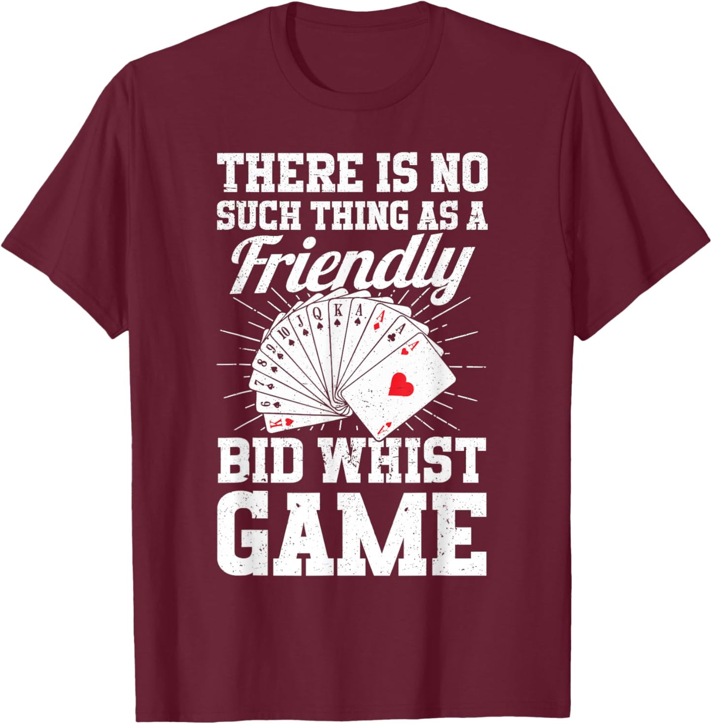 Bid Whist T-Shirt - T-Shirt | Maroon