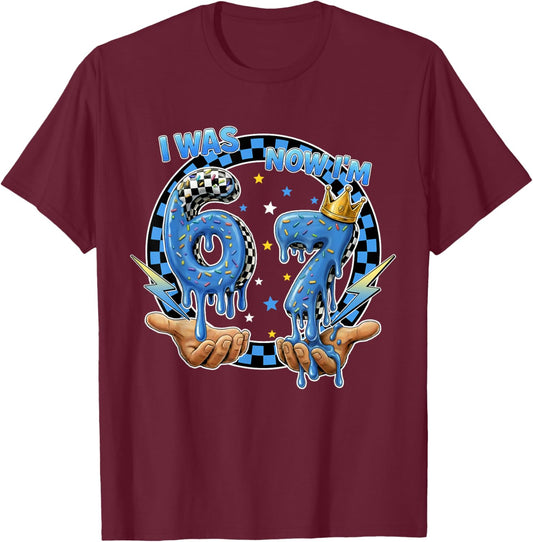 I was 6 Now Im 7 Years Old 7th Birthday 6 7 Birthday Boys T-Shirt - T-Shirt | Maroon