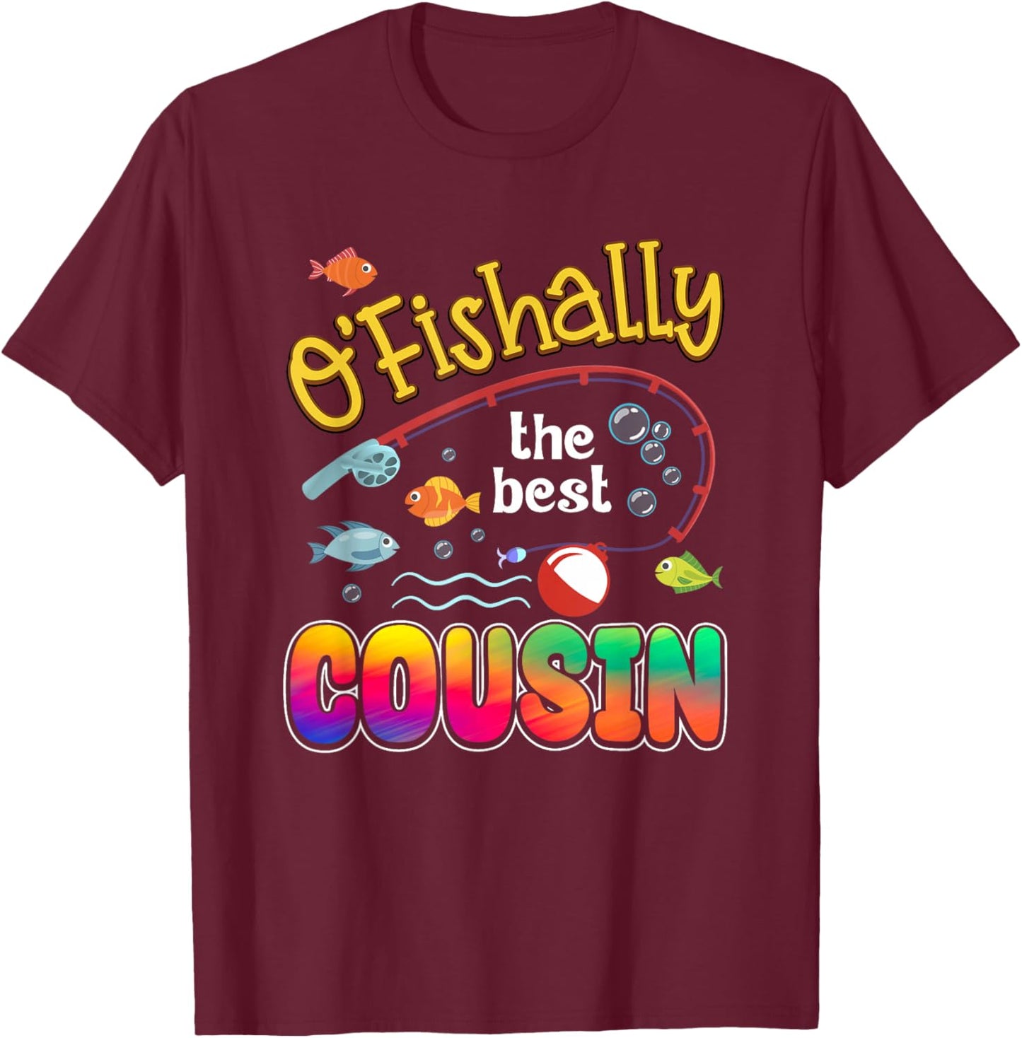 Ofishally The Best Cousin of The Birthday Boy T-Shirt - T-Shirt | Maroon