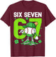 Boys St Patricks Day 67 Six Seven Baseball Ice Cream Drip T-Shirt - T-Shirt | Maroon