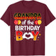 Grandpa of The Birthday Boy Family Party Decor Grandson T-Shirt - T-Shirt | Maroon