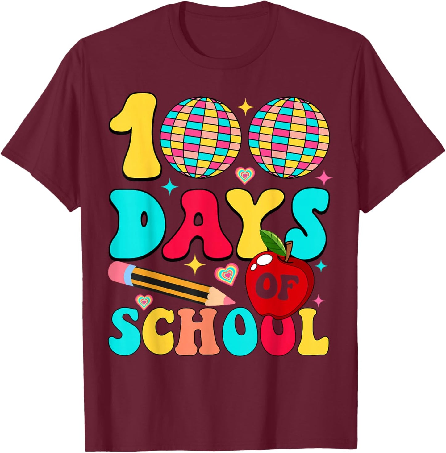 100th Day of Smarter Kids 100 Days Happy 100th Day of School T-Shirt - T-Shirt | Maroon