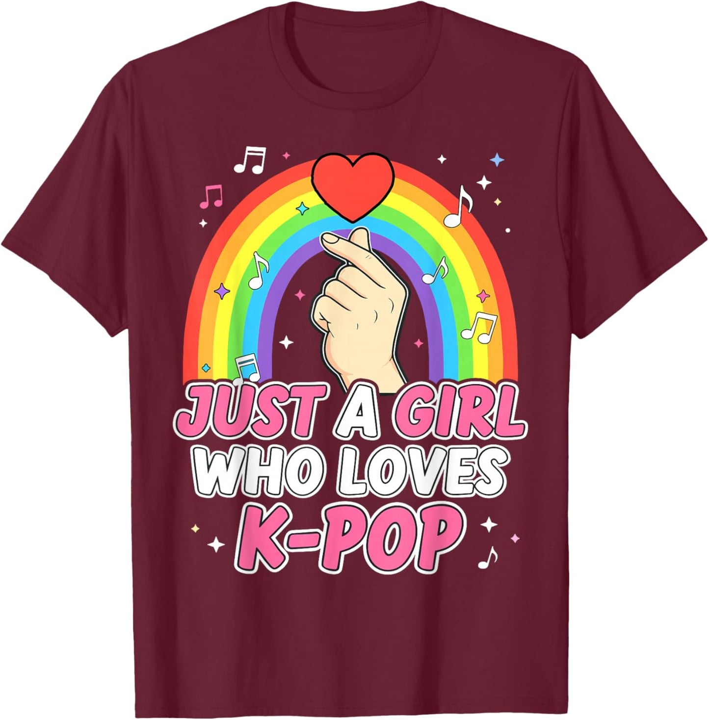 Just A Girl Who Loves K-Pop T-Shirt - T-Shirt | Maroon