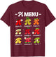 Pi Day Funny Pi Menu 3.14 Fruit Pie Teachers Kid Math Lover T-Shirt - T-Shirt | Maroon