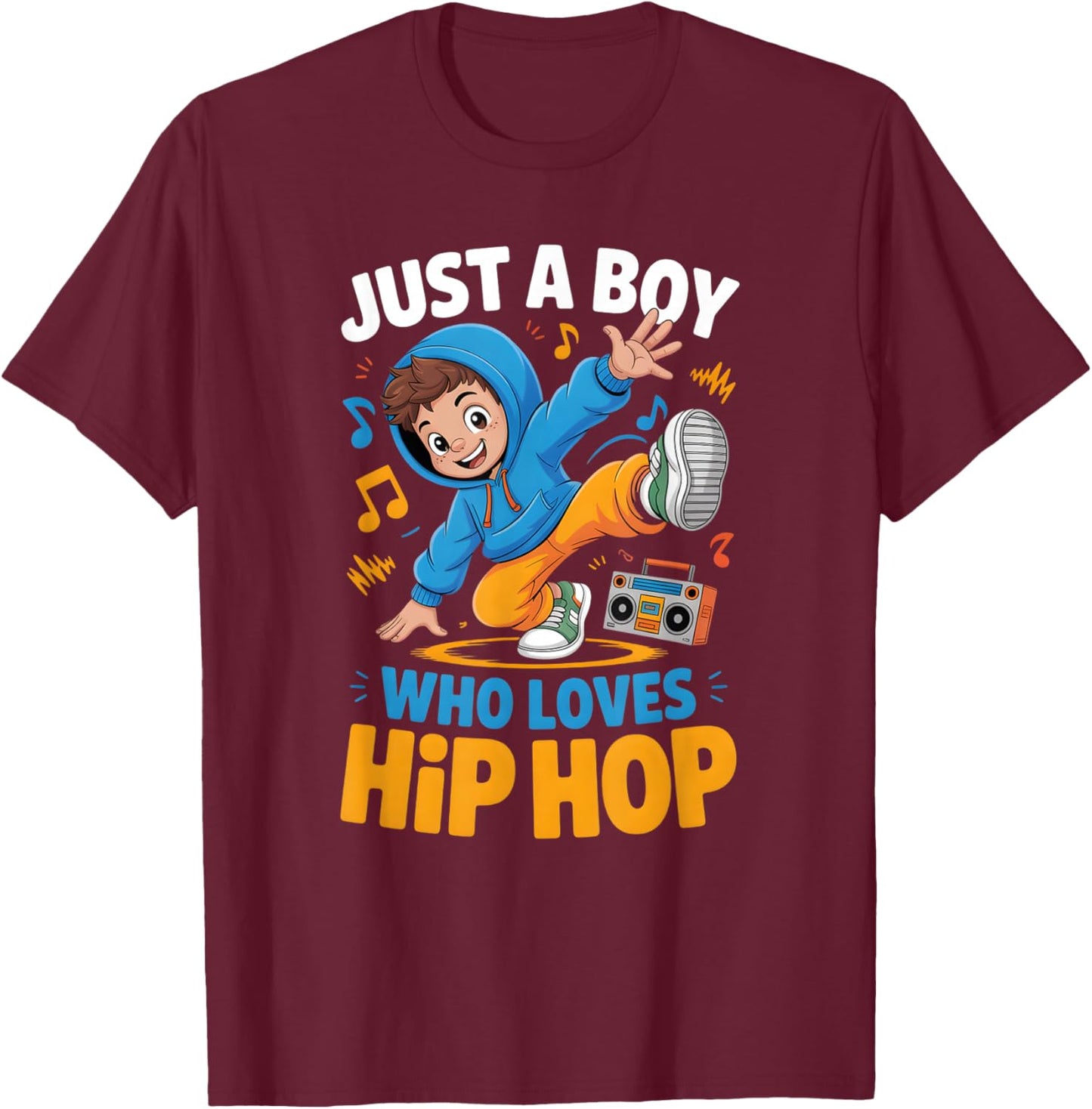 Boys Hip Hop T-Shirt - T-Shirt | Maroon