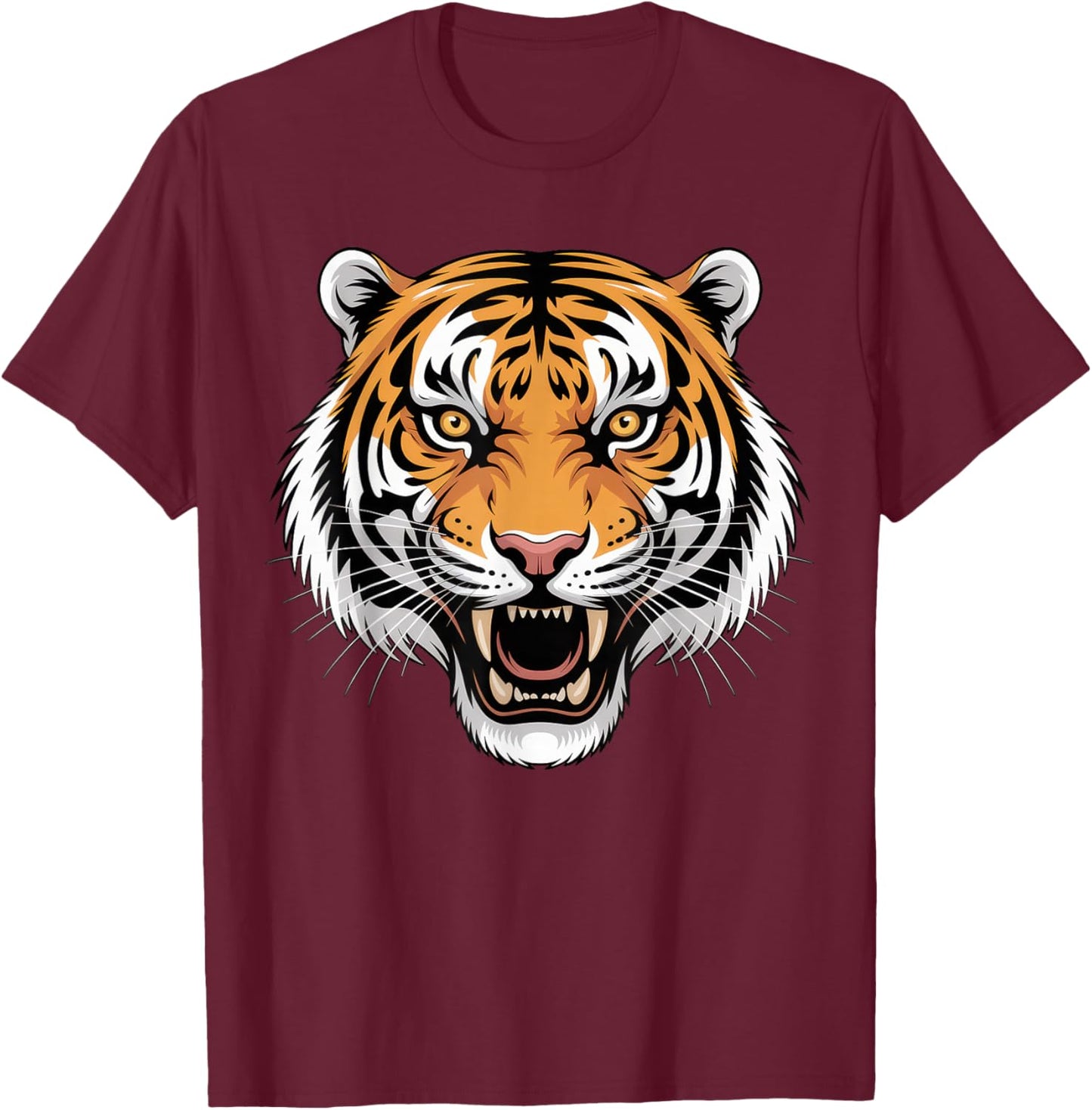 Roaring Tiger Graphic T-Shirt - T-Shirt | Maroon