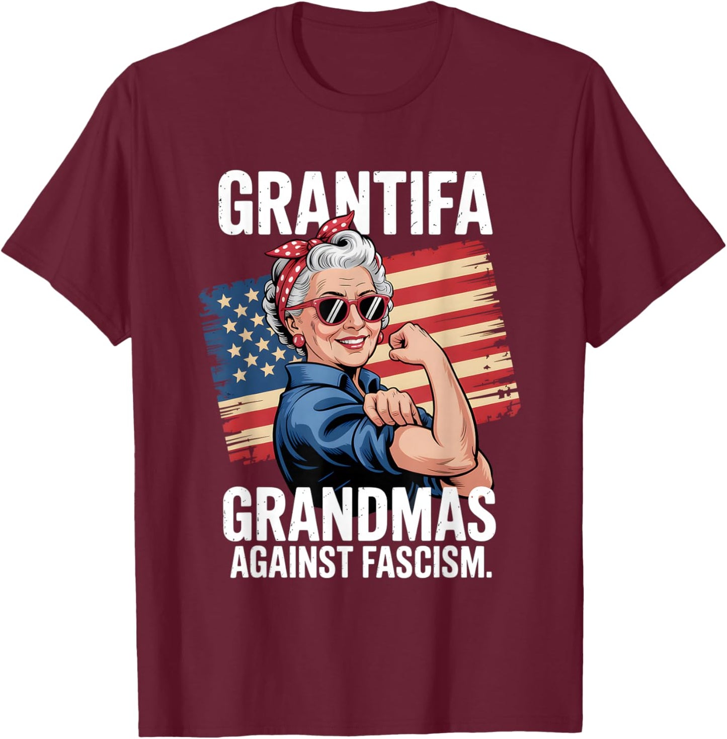 Flag Resist No Kings T-Shirt - T-Shirt | Maroon