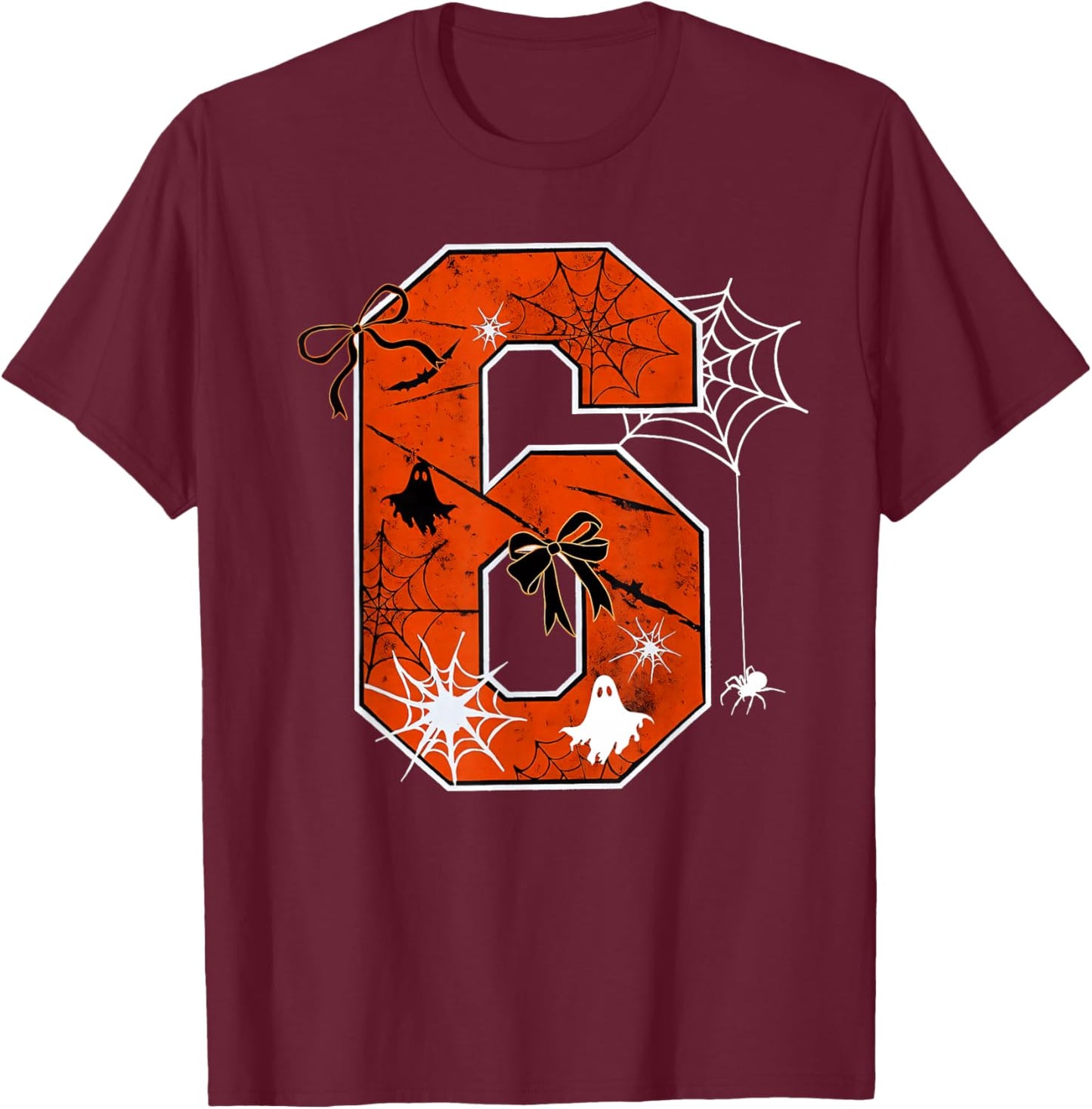 Funny 67 Six Seven Meme Couple Matching Halloween Costume T-Shirt - T-Shirt | Maroon