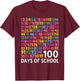 100th Day School Numbers Counting Celebration T-Shirt - T-Shirt | Maroon