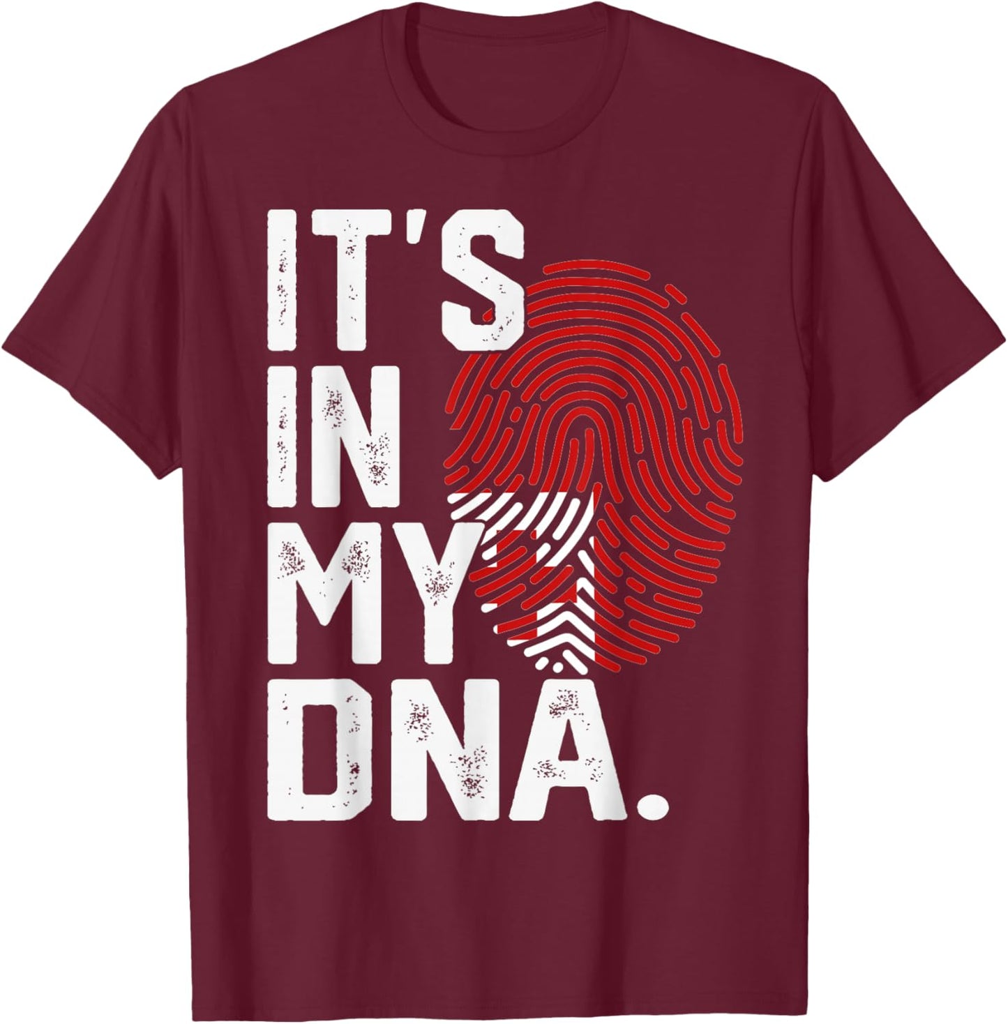Tonga Roots Flag Fingerprint Graphic Patriotic T-Shirt - T-Shirt | Maroon