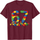 Number 67 Six Seven Meme Sixty-Seven Gen Alpha Birthday T-Shirt - T-Shirt | Maroon
