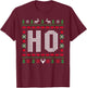 Where's My Ho at? Ho Merry Christmas Holiday Couples Ugly T-Shirt - T-Shirt | Maroon