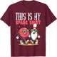 This is My Spare Retro Bowling Funny Bowler Team T-Shirt - T-Shirt | Maroon
