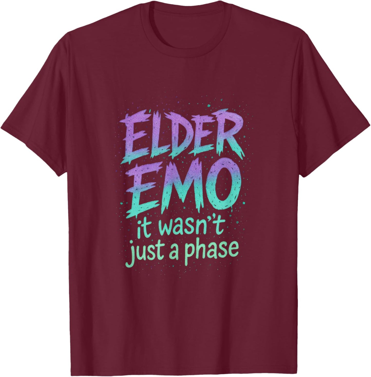 Elder Emo - Funny Goth Retro Music Lovers T-Shirt - T-Shirt | Maroon
