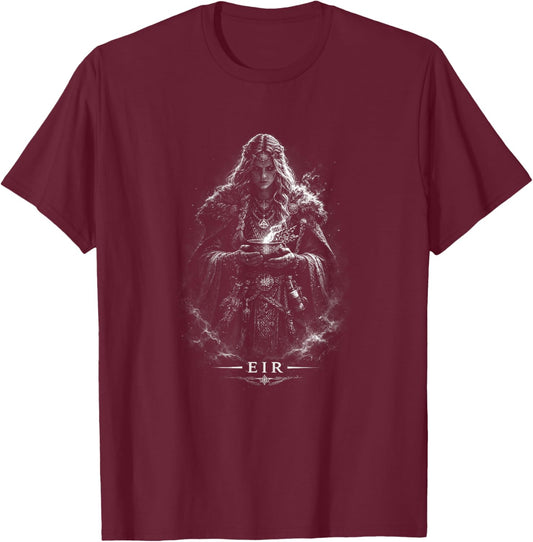 Eir Norse Female Goddess Viking Healer Mythology Magic T-Shirt - T-Shirt | Maroon