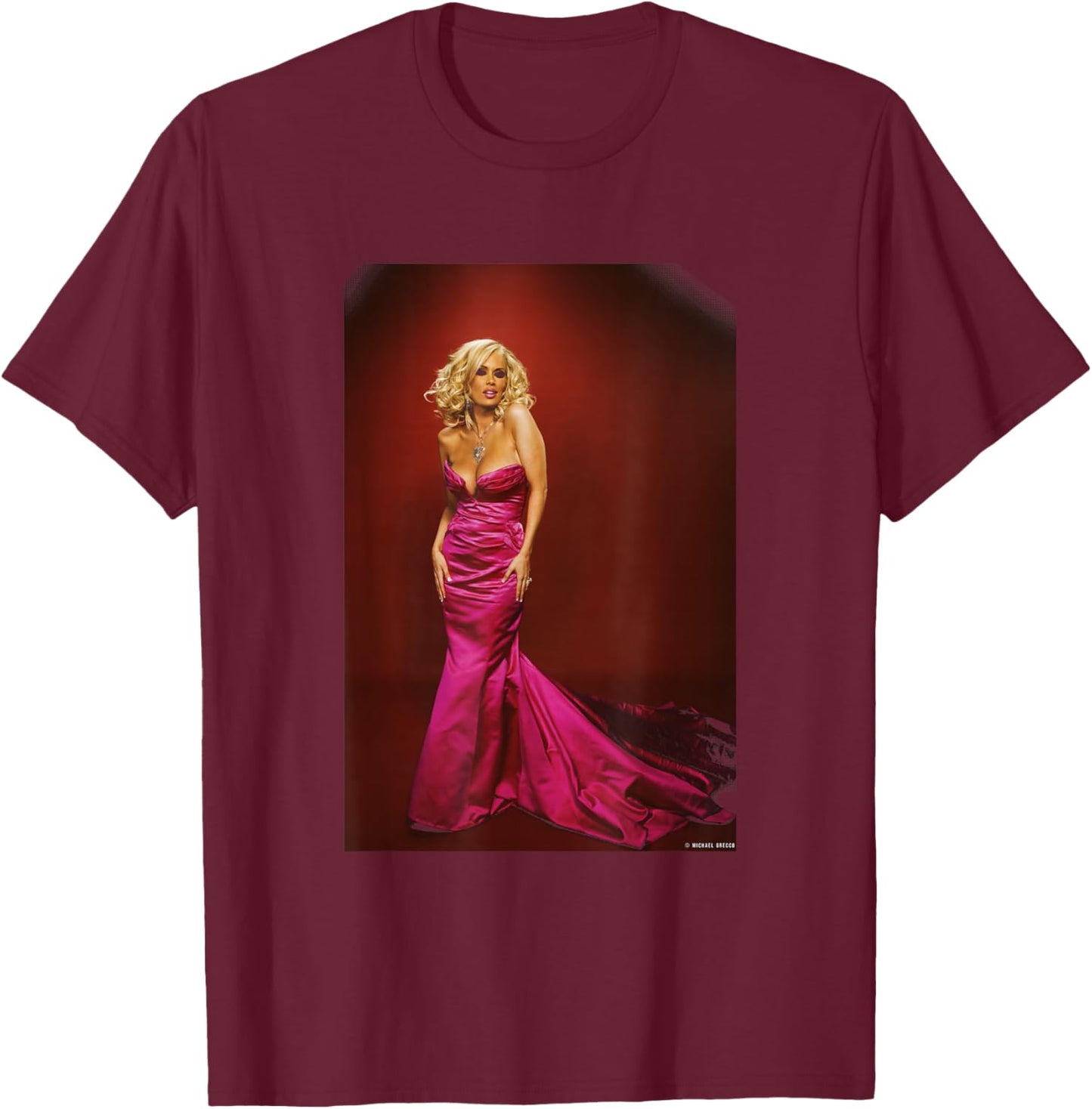 Porn Actor Jenna Jameson Adult Film by Michael Grecco T-Shirt - T-Shirt | Maroon