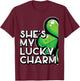 St Patricks Day Shes My Lucky Charm Matching Couple Men T-Shirt - T-Shirt | Maroon