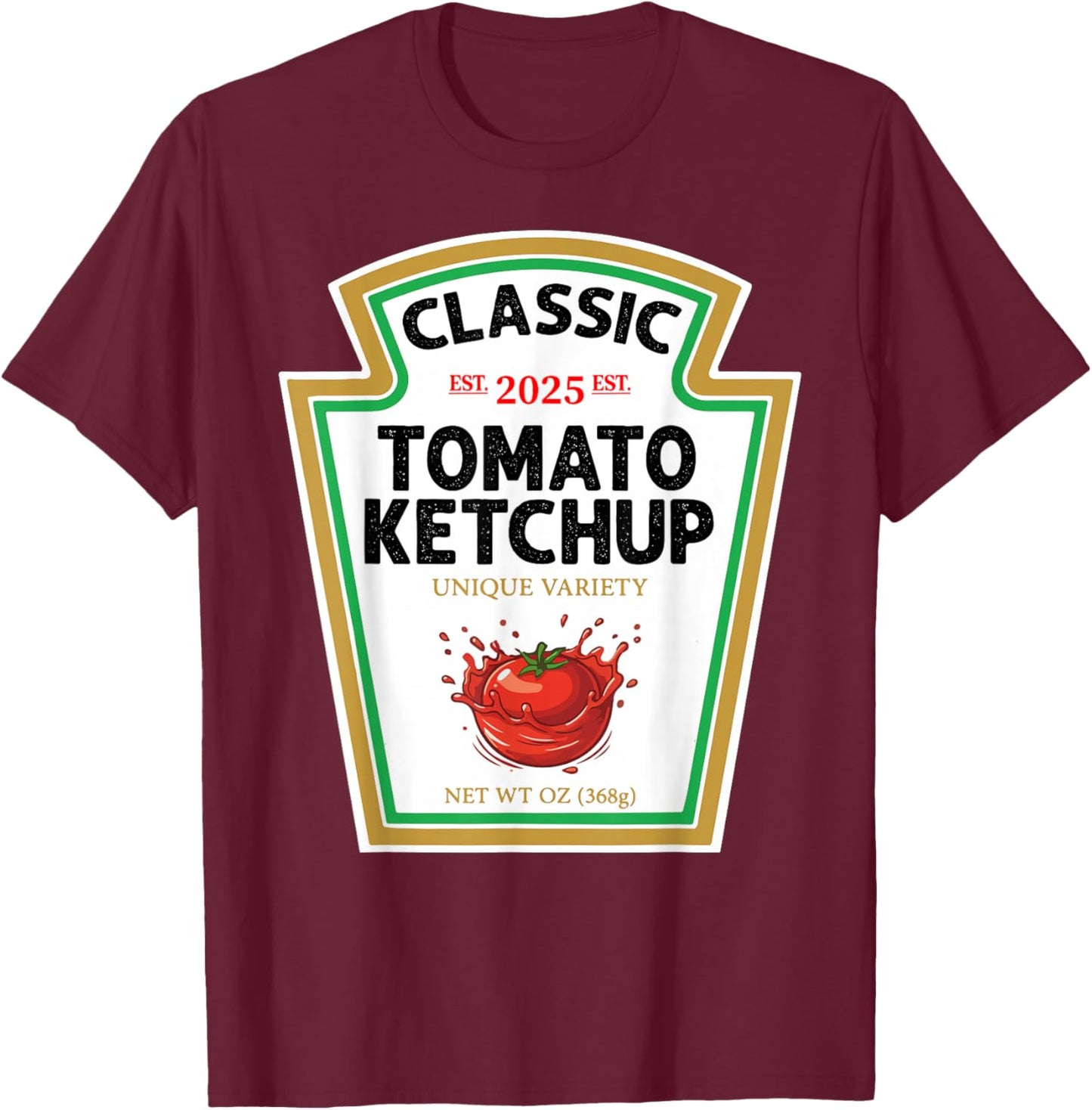 Red Ketchup DIY Halloween Costume Matching Group Ketchup T-Shirt - T-Shirt | Maroon