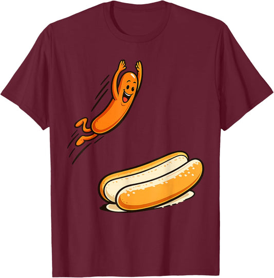 Hotdog High Dive T-Shirt - T-Shirt | Maroon