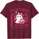in October We Wear Pink Breast Cancer Awareness Pink Ghost T-Shirt - T-Shirt | Maroon