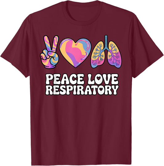 Lung Health Respiratory Therapist Medical Pulmonary Care T-Shirt - T-Shirt | Maroon
