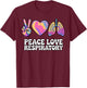 Lung Health Respiratory Therapist Medical Pulmonary Care T-Shirt - T-Shirt | Maroon