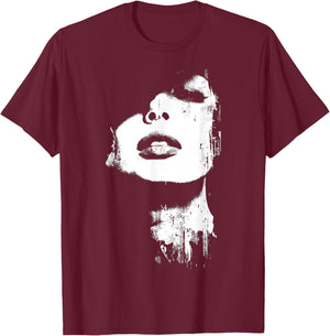 Grunge Portrait Cool Women -6XL T-Shirt - T-Shirt | Maroon