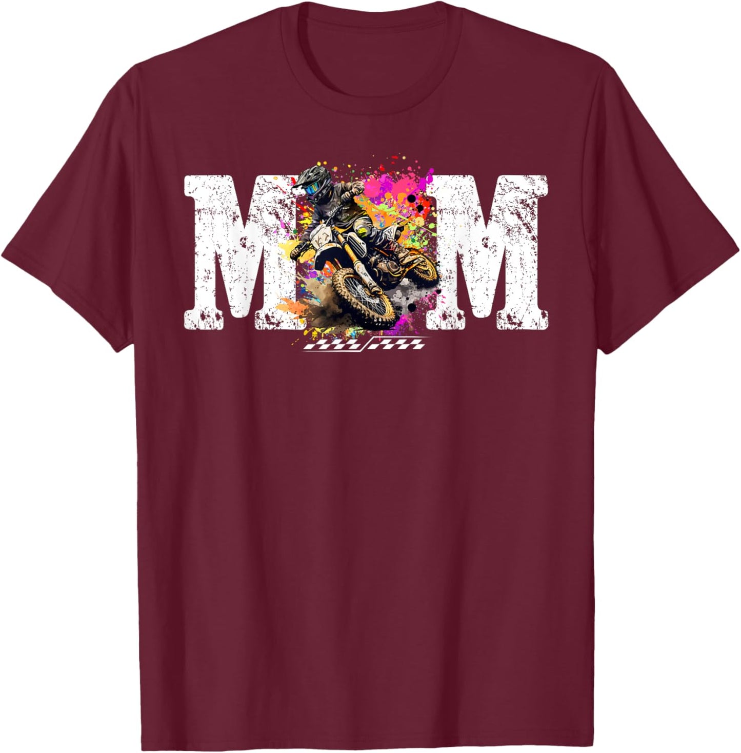Mom Motocross Birthday T-Shirt - T-Shirt | Maroon