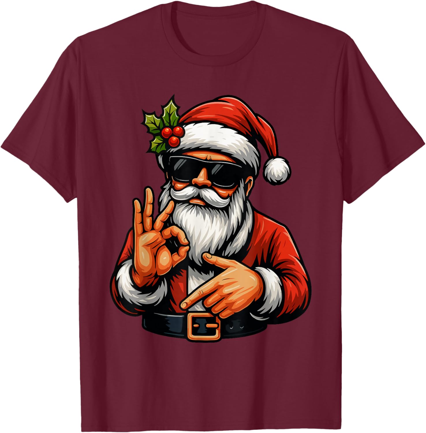 Funny Six Seven 6 7 Meme Santa Christmas Shirt Men Boys Teen T-Shirt - T-Shirt | Maroon