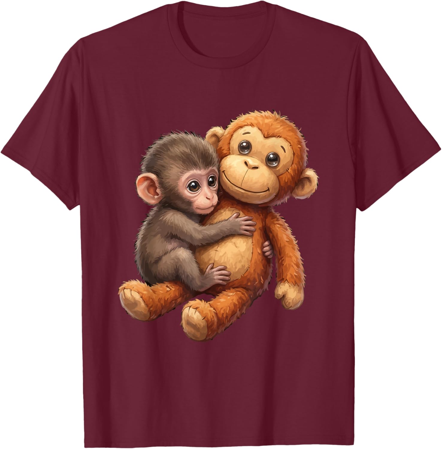 Punch Monkey Story of Japan’s Viral Baby Monkey Punch Design T-Shirt - T-Shirt | Maroon
