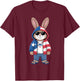 Puerto Rico Flag Rabbit Puerto Rican Bunny T-Shirt - T-Shirt | Maroon