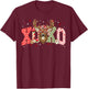 XOXO Buck Valentine Funny Deer Hunting Girl Kid Women T-Shirt - T-Shirt | Maroon