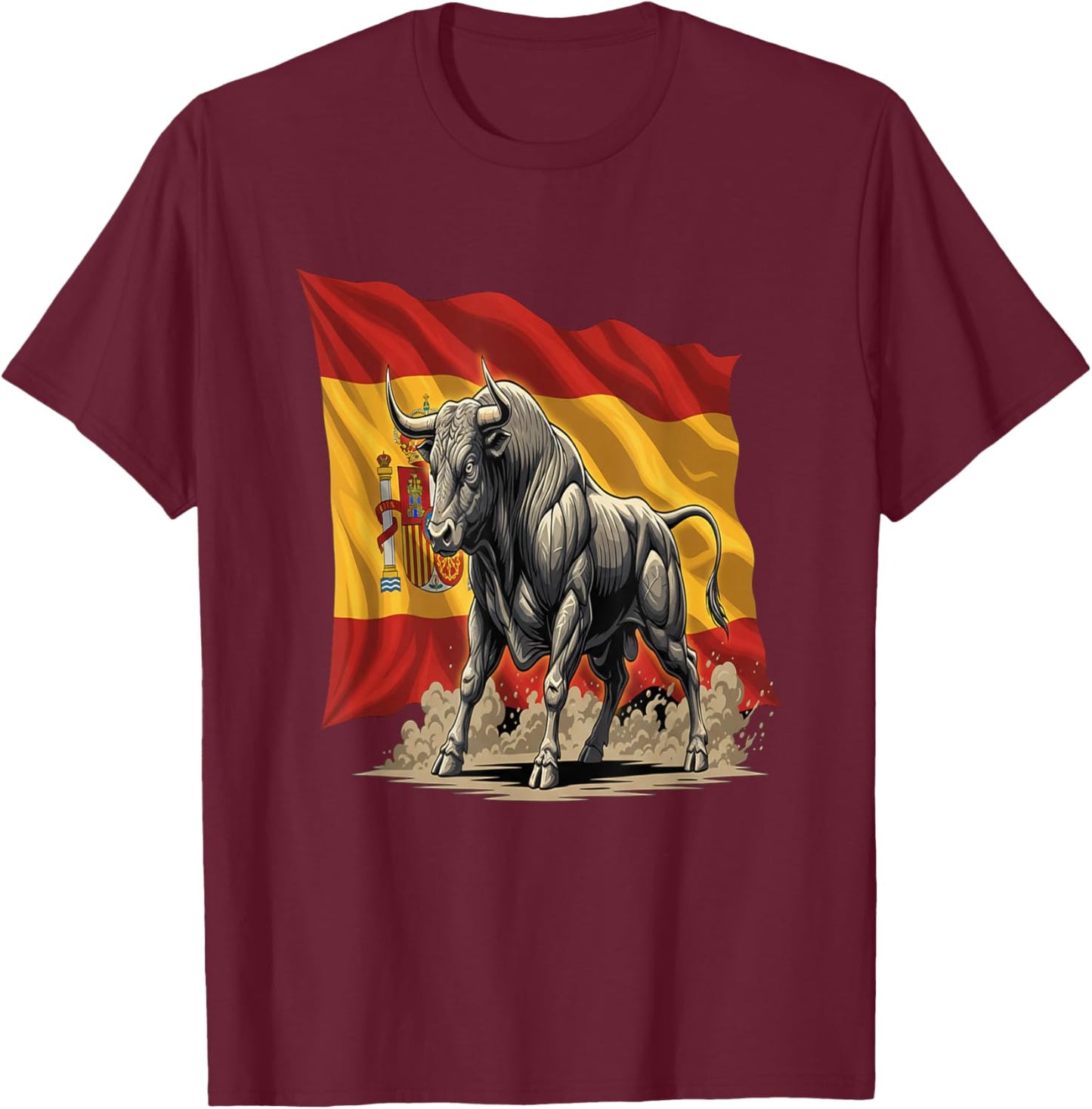 Spain , Spanish Clothes, Spain Shirts Spain T-Shirt - T-Shirt | Maroon