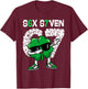 67 Meme St Patrick's Day 2026 Six Seven Dabbing Shamrock T-Shirt - T-Shirt | Maroon