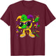 Softball Equipment Player Mardi Gras Beads Jester Hat Lover T-Shirt - T-Shirt | Maroon