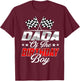 Race Car Dada of The Birthday Boy Racing Family Pit Crew T-Shirt - T-Shirt | Maroon