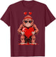 Valentines Day Bigfoot Cute Valentine Sasquatch T-Shirt - T-Shirt | Maroon
