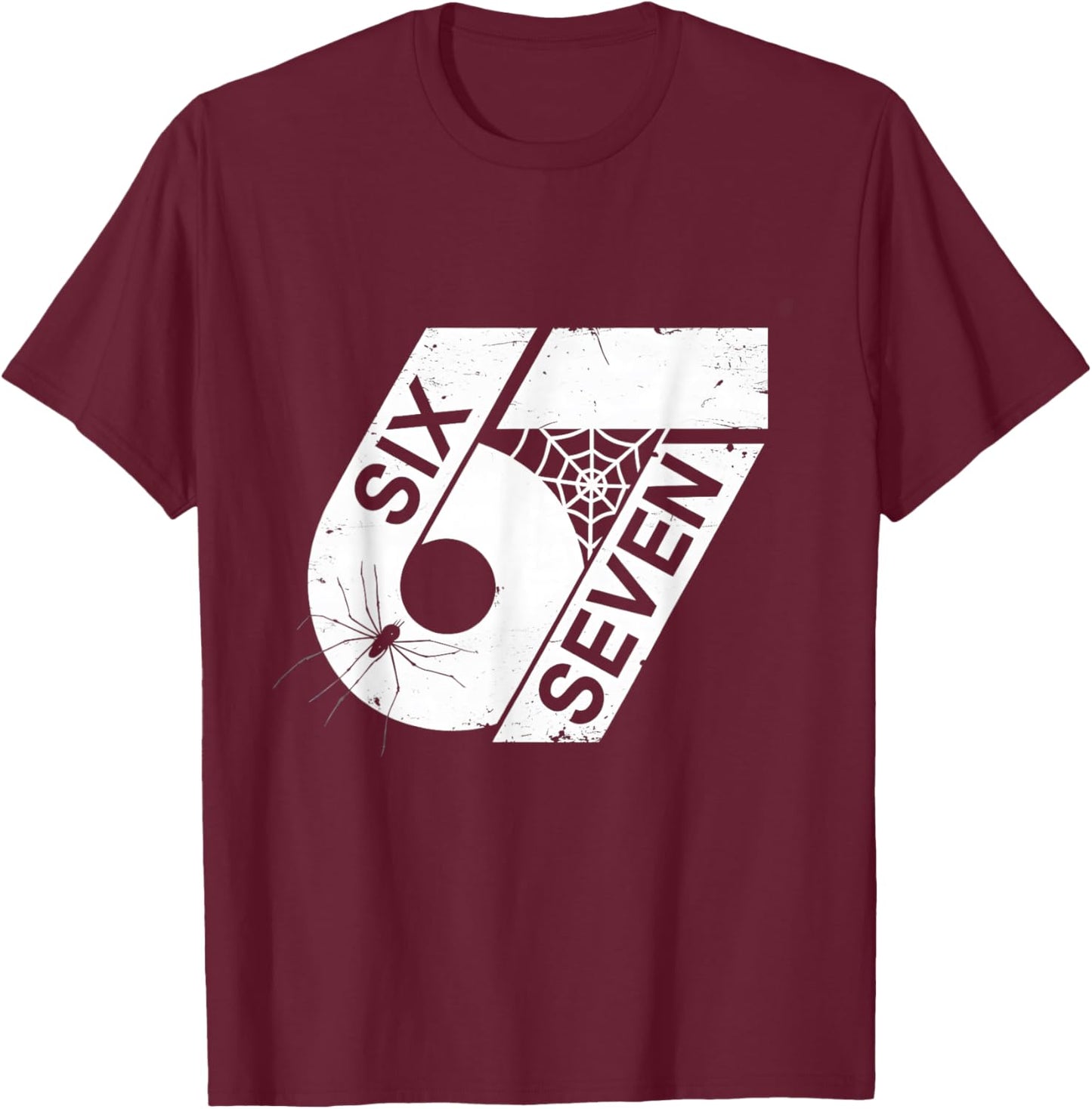 Six Seven 6 7 Meme 6 7 Halloween Costume T-Shirt - T-Shirt | Maroon