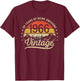 Vintage 1966 60 Years Old 60th Birthday T-Shirt - T-Shirt | Maroon