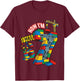 I was 6 Now I'm 7 Building Bricks 6 7 Birthday T-Shirt - T-Shirt | Maroon